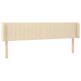 vidaXL Kopfteil mit Ohren Creme 183x16x78/88 cm Stoff