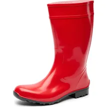 Ladeheid Damen Gummistiefel 100% Wasserdticht Regenstiefel Damen LA-967 (Rot/Schwarz, 37 Eu) - 37