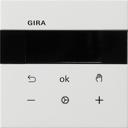 Gira S3000 Raumtemperaturregler Bluetooth Flächenschalter Reinweiß glänzend