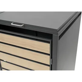 Westmann Mülltonnenbox für 2 Tonnen 2 x 240 l 132 x 80 x 116 cm anthrazit/holzoptik