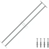 vidaXL Fenstergitter Verstellbar mit 2 Querstäben 1000-1500 mm