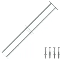 vidaXL Fenstergitter Verstellbar mit 2 Querstäben 1000-1500 mm