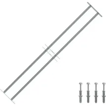 vidaXL Fenstergitter Verstellbar mit 2 Querstäben 1000-1500 mm