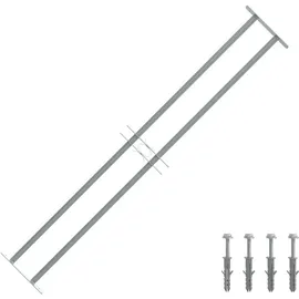 vidaXL Fenstergitter Verstellbar mit 2 Querstäben 1000-1500 mm
