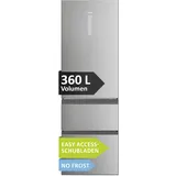 Haier Kühl Gefrierkombination 3D 60 SERIE 5 HTW5618DNMG I 1,85m, No Frost I Ergonomische Gefrierschubladen I Kühlschrank mit Gefrierfach freistehend, Fassungsvermögen 360L I Wi-Fi, smarte Kühlfächer