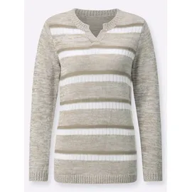 Casual Looks Strickpullover Mustermix Braun 50