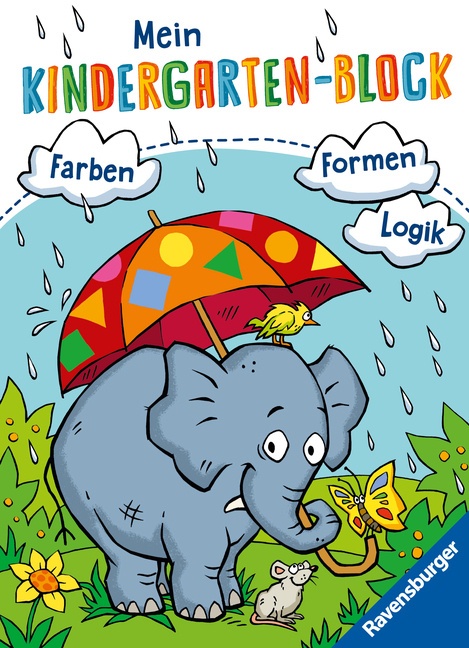 Ravensburger Mein Kindergarten-Block - Farben  Formen  Logik- Rätselspaß Für Kindergartenkinder Ab 5 Jahren - Förderung Von Logik  Aufmerksamkeit Und