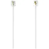 Hama Telefon (analog) Anschlusskabel [1x RJ11-Stecker 6p4c - 1x RJ11-Stecker 6p4c] 3m Weiß