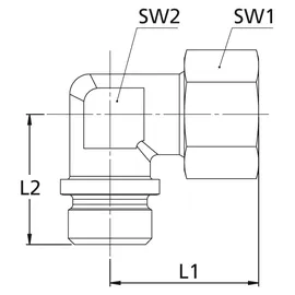 Riegler Winkel-Einschraubverschraubung M16x1,5a., Rohr-A-Ã ̃12, Stahl verz.