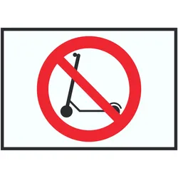 HB-Druck E- Scooter Abstellen verboten Symbol Schild Elektro -Tretroller Roller A5 (148x210mm)