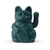DONKEY Lucky Cat Solar Green „Saki“ – kleine grüne Solar-Winkekatze/Glückskatze, 5 cm, Steht für Familie, ohne Batterie