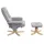 MCW Relaxsessel H56-T Stoff/Textil 80 x 100 x 90 cm Grau mit Hocker
