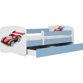 raumhirsch furniture Kinderbett Rennwagen 80 x 180 cm Holzwerkstoff blau