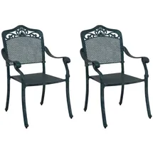 vidaXL Gartenstuhl 64 x 62 x 93 cm Grün 2 St.