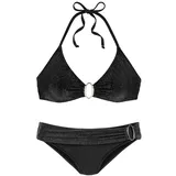 JETTE Triangel-Bikini Damen schwarz Gr.34 Cup A/B
