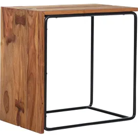 Wohnling Beistelltisch Massivholz sheesham 45,0 x 30,0 x 45,0 cm