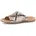 Pantolette 39 sand schwarz Kalbsleder Pantolette Sommerschuh Schlupfschuh Bequemschuh in Schlangenoptik