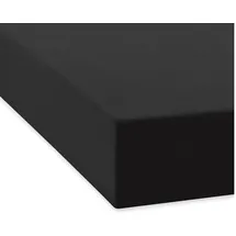 Traumschlaf Spannbettlaken Feinbiber 120 x 200 cm schwarz