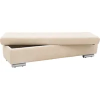 DOMO collection Hocker »Treviso XXL: B/T/H: 161/60/41 cm«, mit Stauraum, auch in Cord, passend zur Serie, moderne Steppung beige