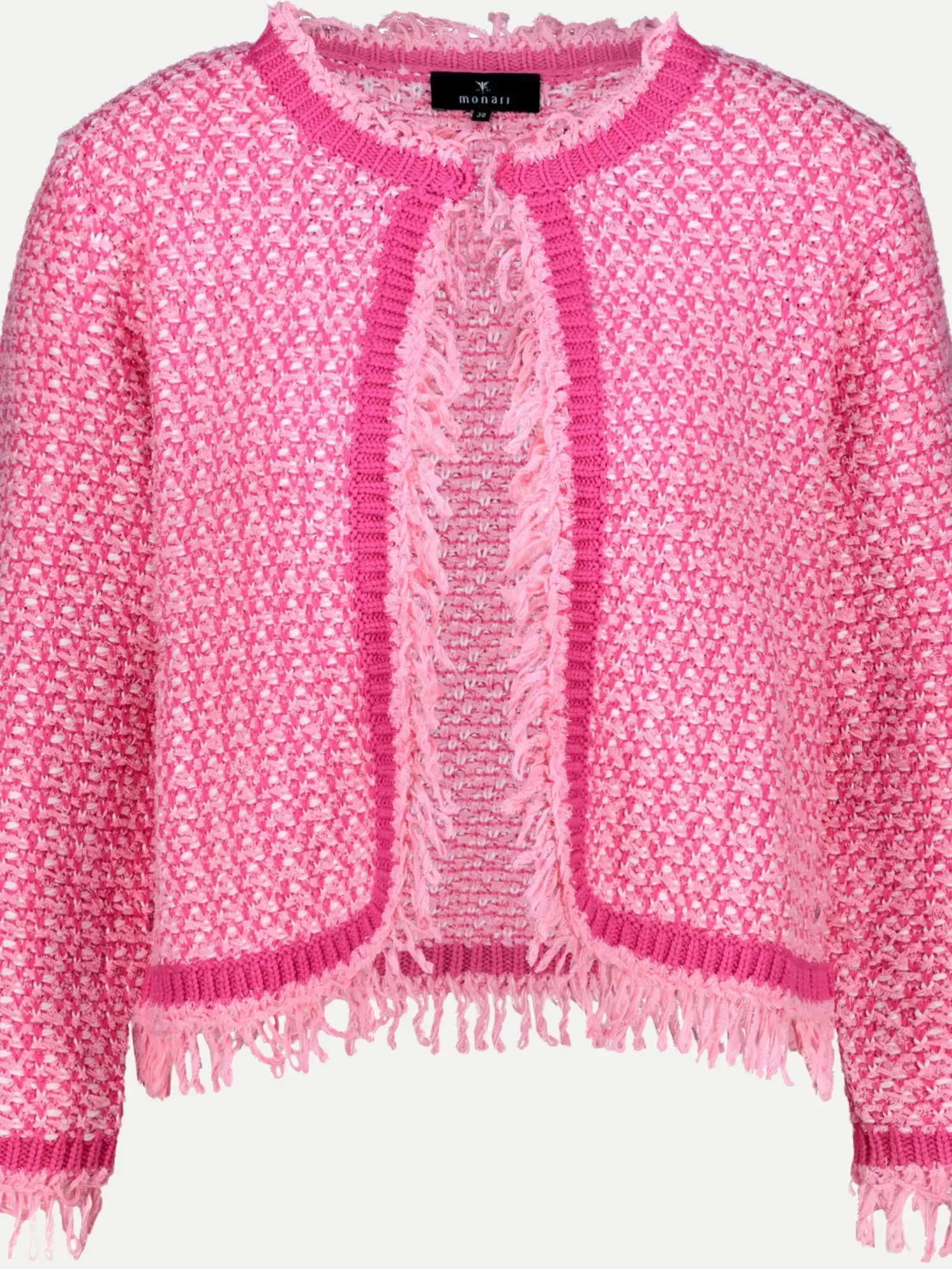 Tweed-Überwurf mit Fransen Pink 38