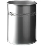 Durable Papierkorb Metall rund 15 Liter, metallic silber