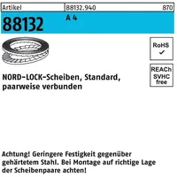 NORD-LOCK Scheiben geklebt NL 12 SS (13 x 19,5 x 2 ) A 4 S
