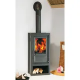 Kaminofen Globe-fire Luna II L raumluftunabhängig Naturstein schw. 6kW