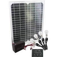 Mauk Solar-Set 15 W mit 4 LED Leuchten - Mini Solaranlage