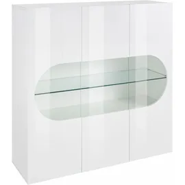 Home Affaire Highboard 120 x 121 x 40 cm Weiß hochglanz