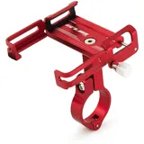 GUB P10 Fahrrad Handyhalterung Lenker Universal Motorrad Halterung mit Silikon-Sicherheitsband für 4,0-6,7 Zoll Handy, Smartphone, Navi usw. Aluminiumlegierung Rot