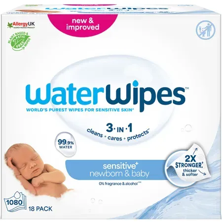 WaterWipes Feuchttücher 99,9% Wasser Für Babys 1080 Stück