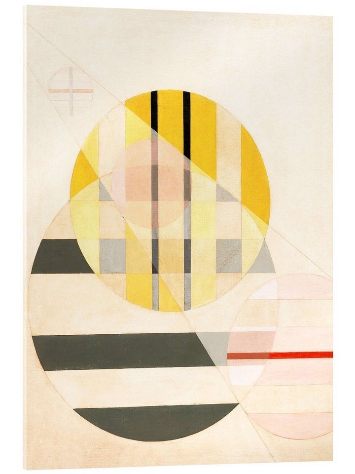Posterlounge Acrylglasbild László Moholy-Nagy, Zusammensetzung II, Wohnzimmer Mid-Century Modern Malerei beige 50 cm x 70 cm