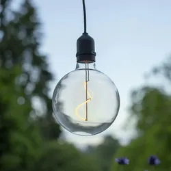 LED Leuchtkugel Hängeleuchte Glaskugel 12,5cm für Garten Terrasse