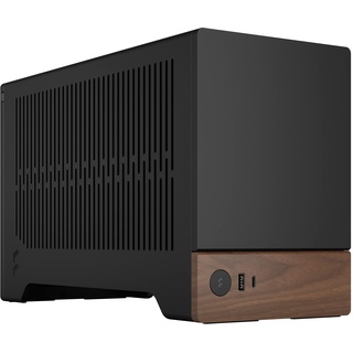 Fractal Design Terra Graphite - Wood Walnut Front Panel - Small Form Factor - mITX Gaming case – PCIe 4.0 Riser Cable – USB Type-C - Anodized Aluminum Panels