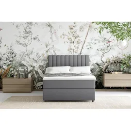 panda möbel Boxspringbett Everest, mit Bettkasten und Topper-dunkelgrau