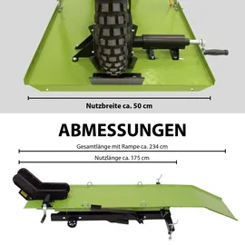 Trutzholm Motorradhebebühne hydraulisch 360 kg Breite 50 cm Schwarz Grün
