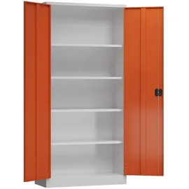 Classix Aktenschrank 92 x 42 x 194 cm rot/lichtgrau