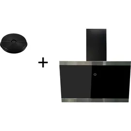 Respekta Dunstabzugshaube Schräghaube 60 cm Schwarz