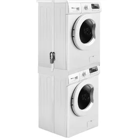 [en.casa] Verbindungsrahmen für Waschmaschine/Trockner Weiß