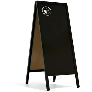 ALLboards Kundenstopper mit schwarzem Holzrahmen 150×61 cm, Werbetafel, Gehwegaufsteller, Aufsteller, Straßenreiter, Kreide