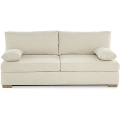 Schlafsofa Jelko Stoff Beige Hellbeige