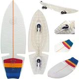 F2  Surf Waveboard Carving Board Street Surfer Skateboard  Weiss/Bunt 2025 WEISS|bunt 81 CM