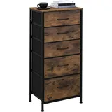 Woltu 45,5 x 95,5 x 30 cm Rustikales Braun / Schwarz