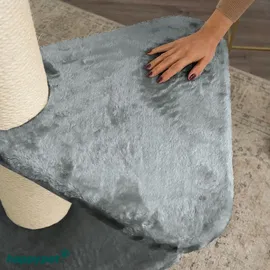 Happy Pet HAPPYPET Universal XL Liegeplatz für Kratzbaum 55 cm - Stabile Liegefläche, 600g Plüsch Zubehör Ersatz für Katzenkratzbäume, bis 15 kg, Grau