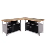 Ondis24 Werkstatt-Set Ecklösung Simple One, Werkbank, 120 - grau