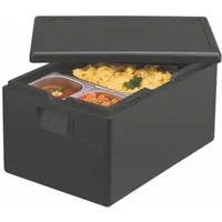 Papstar 15105 Lebensmittelaufbewahrungsbehälter Rechteckig Box 39 l schwarz "Gastro-Norm