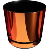 KORAD Blumentopf mit untersatzer - Muster 085 Orange - 12 cm - Pflanzkübel aus Hochwertiger Kunststoff - Dekorativer Topf für Pflanzen
