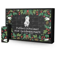 Mr. & Mrs. Panda Adventskalender Fußballtrainer Leidenschaft - Schwarz - Geschenk, Glücksbringer, Firm (1-tlg) schwarz