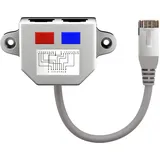 goobay RJ45 Netzwerk Y-Adapter CAT 5 1x Stecker - 2x Buchse Metallic-Silber