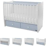 Lorelli Babybett MATRIX NEW 120 x 60 cm, 2 Ebenen, 2 Schubladen blau